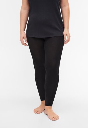 LEGGINGS  - Džinsinės tamprės - black