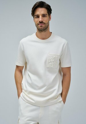 Salsa Jeans REGULAR - Camiseta estampada - beige