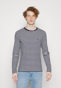 Tommy Hilfiger SLIM FIT - Hosszú ujjú felső - desert sky/white