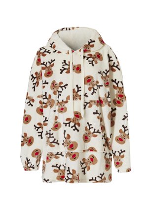 Happy Shorts INCL HOOD CHRISTMAS PRINT - Pyjama top - white