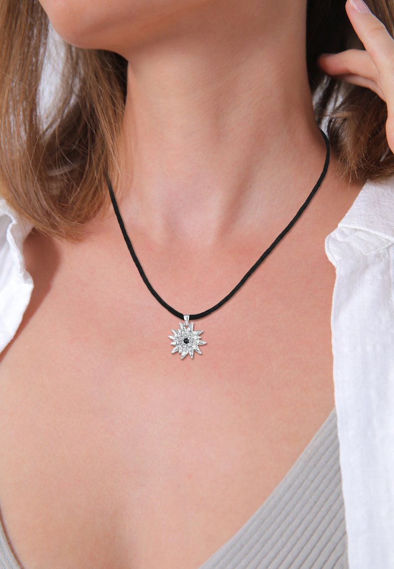 Elli SPARKLING BLOSSOM - MIT KRISTALLEN VON SWAROVSKI® - Halskæder - schwarz