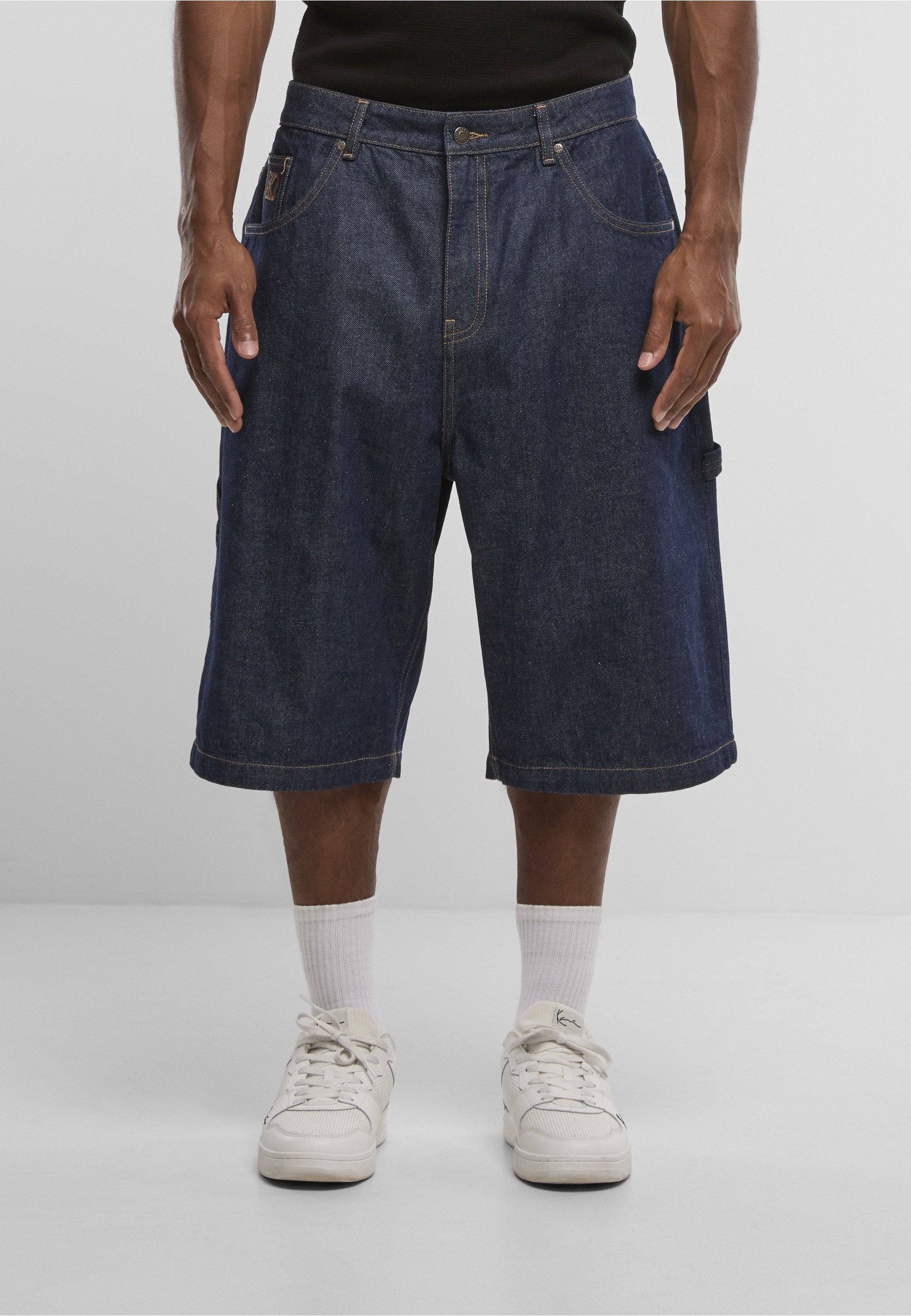 Karl Kani OG RINSED RELAXED BAGGY WORKWEAR JORTS - Denim shorts