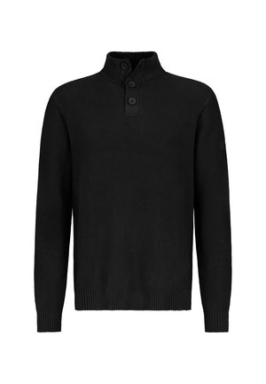 BEQUEMER MIT KNOPFLEISTE UND STEHKRAGEN - Jumper - dunkelgrau