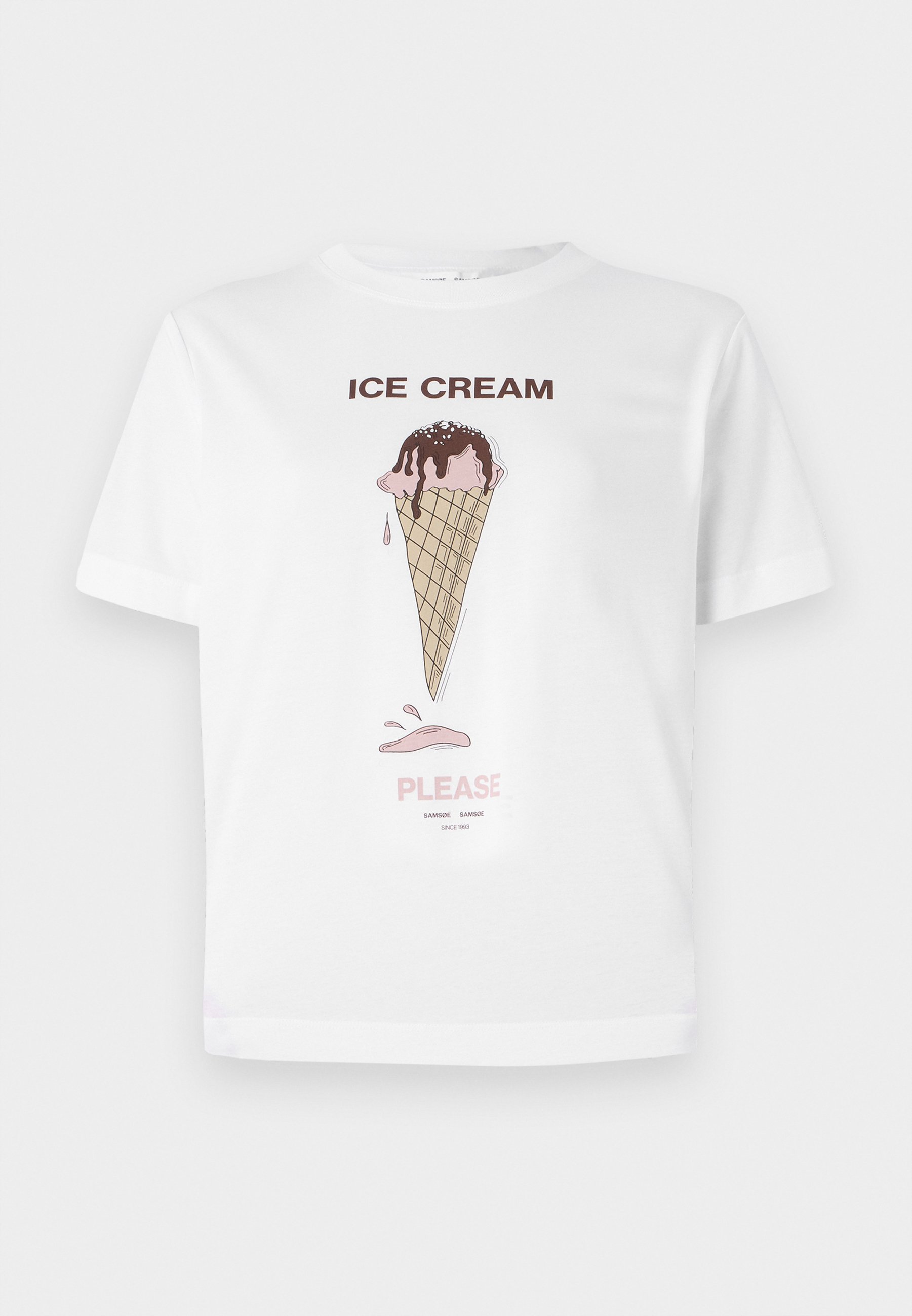 売れ筋商品|||サムス サムス Tシャツ レディース トップス CAMINO - Print T-shirt - ice french roast Samsøe Samsøe CAMINO - Print T-shirt - ice french roast