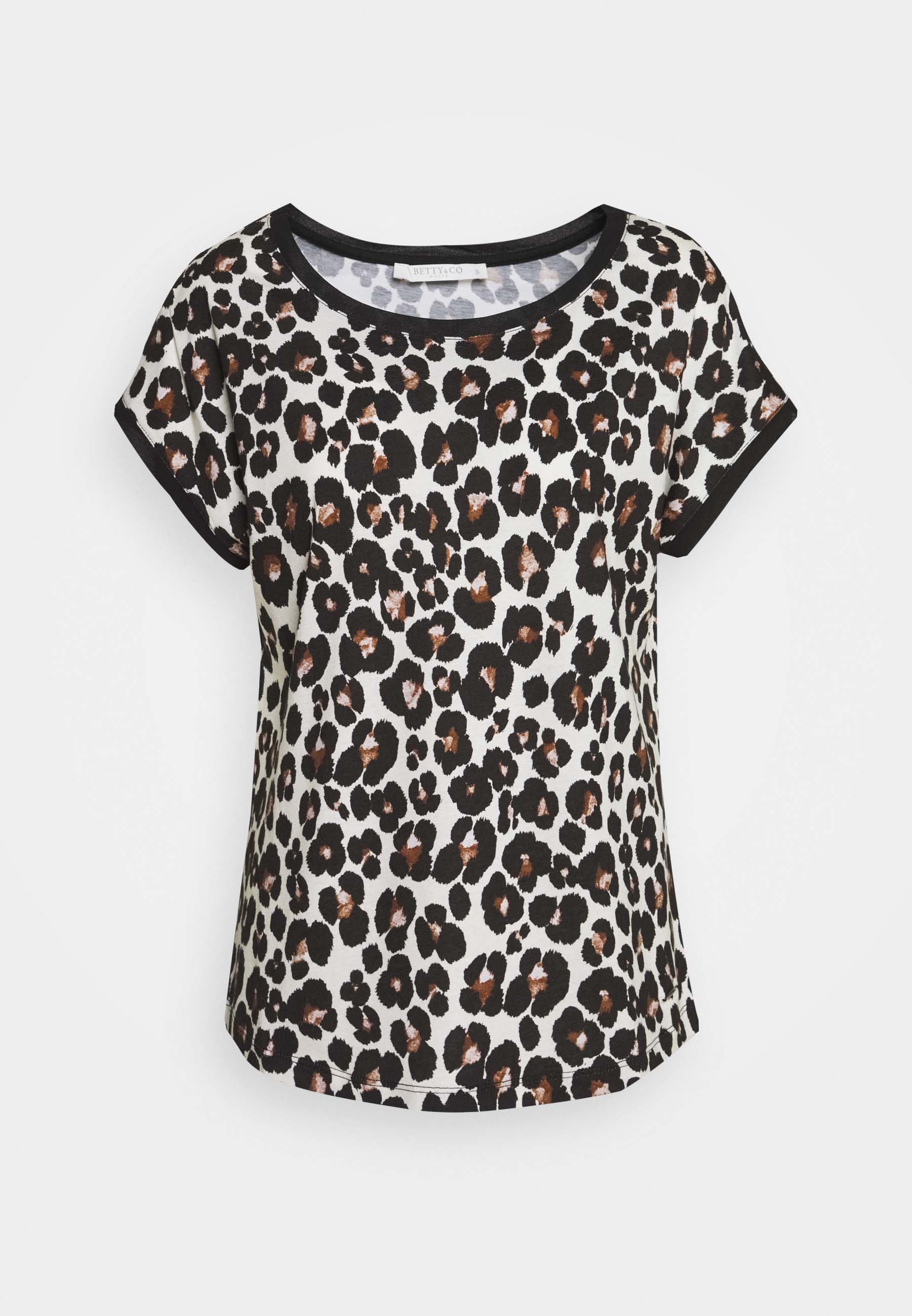 Betty & Co MASSTAB T shirts med print brownblack Betty & Co MASSTAB - T-shirts med print - cream/black