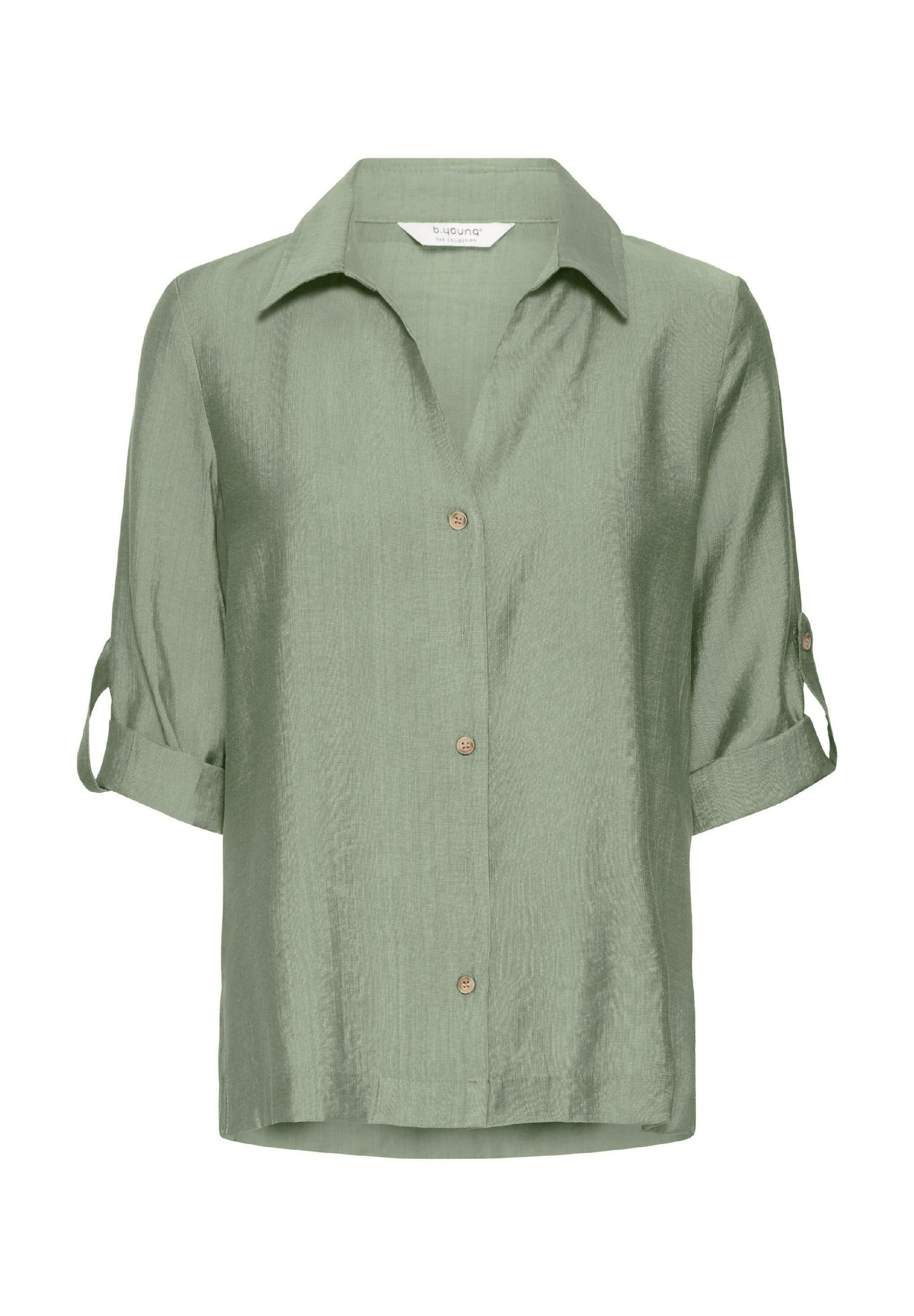売れ筋商品|||ビーヤング シャツ レディース トップス BYJOANNIE - Button-down blouse - sea spray b.young BYJOANNIE - Button-down blouse - sea spray/evergreen