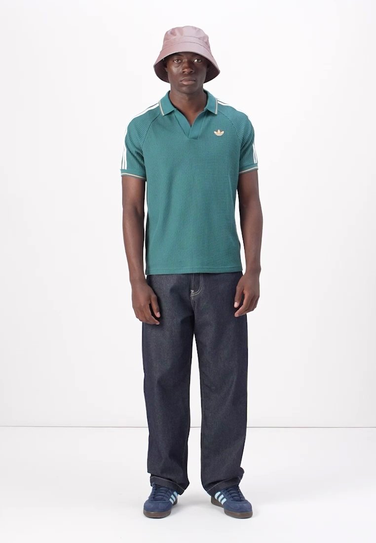 adidas Originals Polo shirt - tech green hazy orange white/green