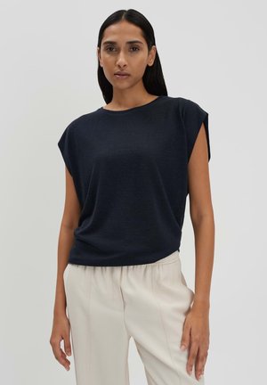 LOOSE FIT SLIT DETAIL - Basic T-shirt - ocean