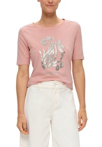 s.Oliver STRETCH - T-Shirt print - pfirsich