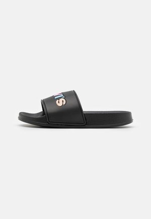 POOL SLIDE - Pantolette flach - black/multicolour