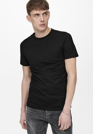 ONSBASIC SLIM O-NECK 2PACK - T-paita - black