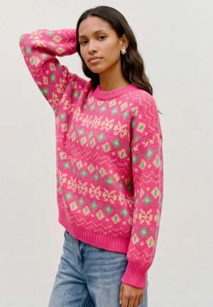 Vero Moda, KNITTED PULLOVER VMELIN KNITTED PULLOVER - Pullover - red