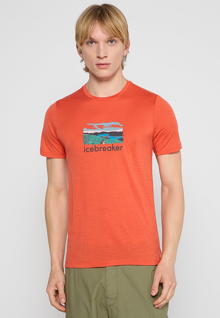 Icebreaker T-shirt print oranje