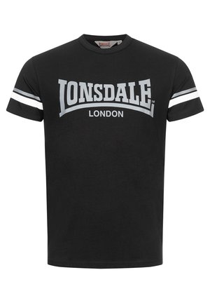 Lonsdale Nyomott mintás póló - black white grey