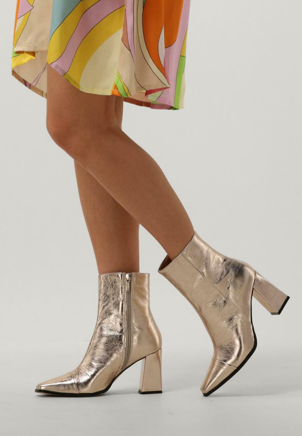 Western Laarzen Dames Laarzen Bronx Laarsjes Enkellaarsjes Goud - Main Image