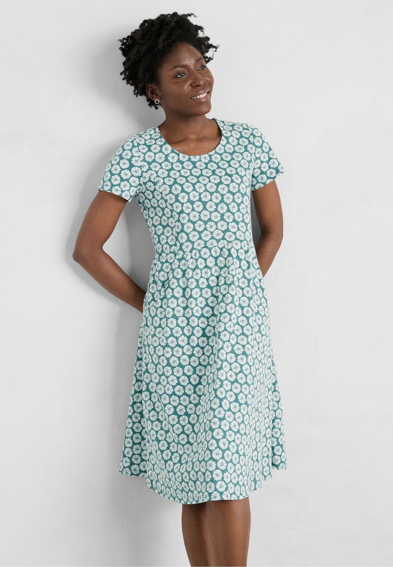 Seasalt Cornwall ENOR Jersey dress sea daisy estuary/teal Zalando.de