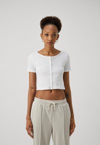 GAP CROPPED CREW - T-shirts print - white
