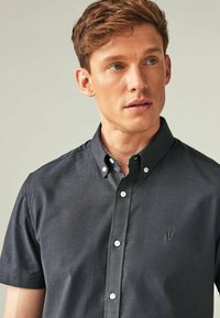 Next STRETCH OXFORD SHORT SLEEVE REGULAR FIT - Pluus - grey