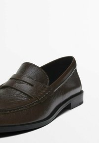 Massimo Dutti PENNY LOAFERS - Polobotky - mottled dark brown