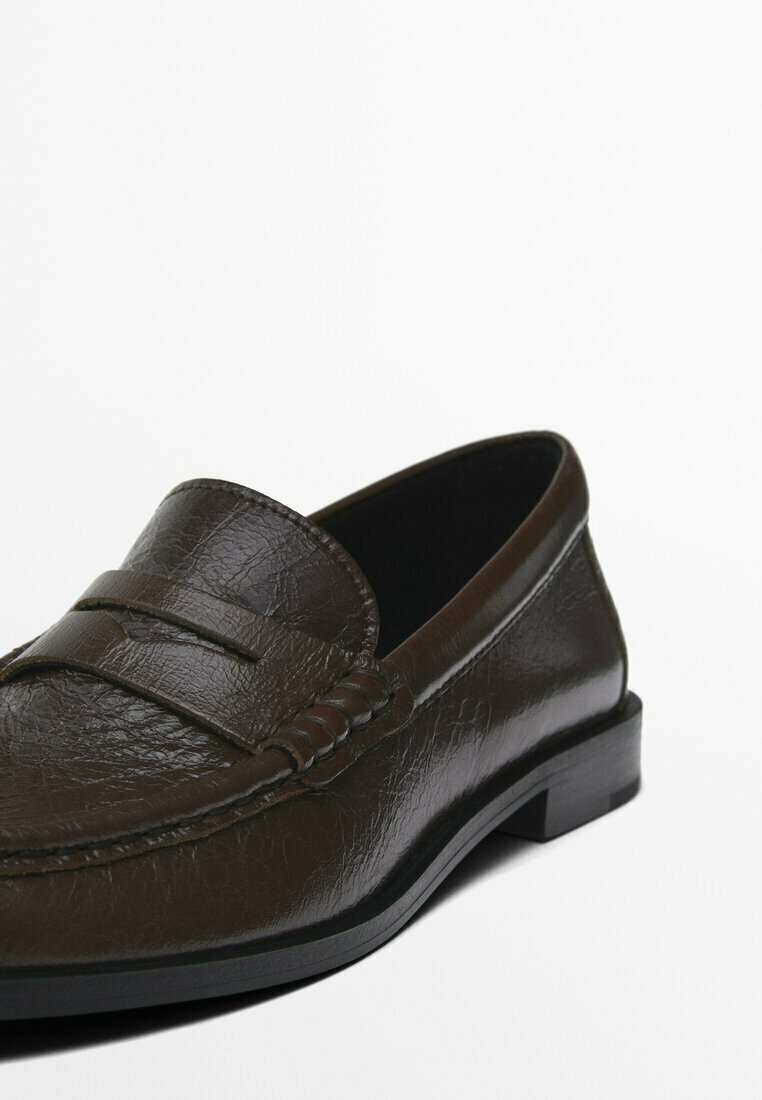 Massimo Dutti PENNY LOAFERS - Slip-ons - mottled dark brown  display picture 3