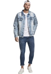 Southpole SOUTHPOLE HERREN BIKER TRUCKER JACKET - Chaqueta vaquera - blue
