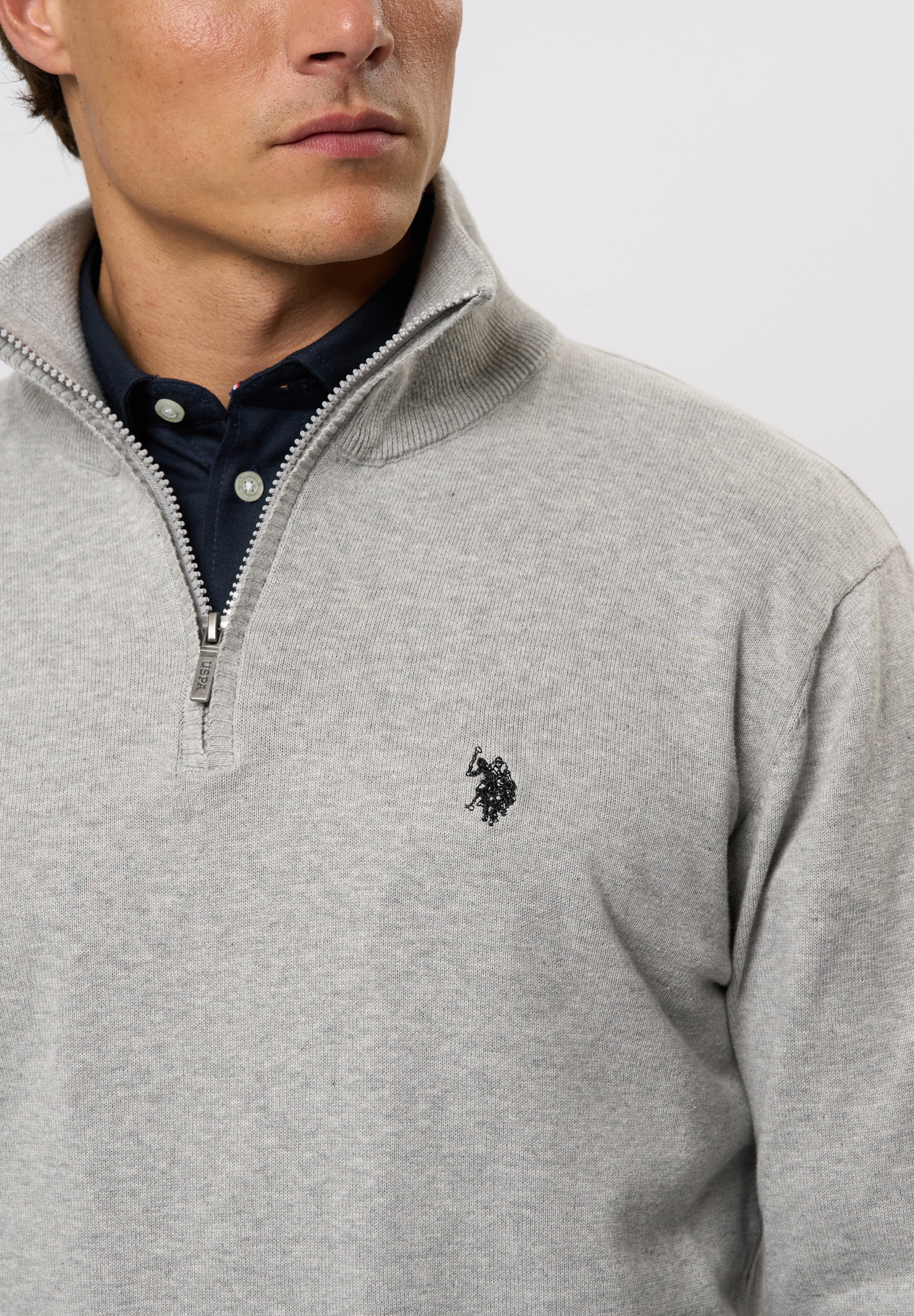 U.S. Polo Assn. UMBRISON - Pulover - grey melange/gri - Zalando.ro