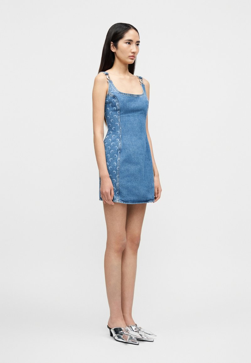 MARINE SERRE MOON LASER SLEEVELESS MINI - Denim dress - light blue -  Zalando.ie