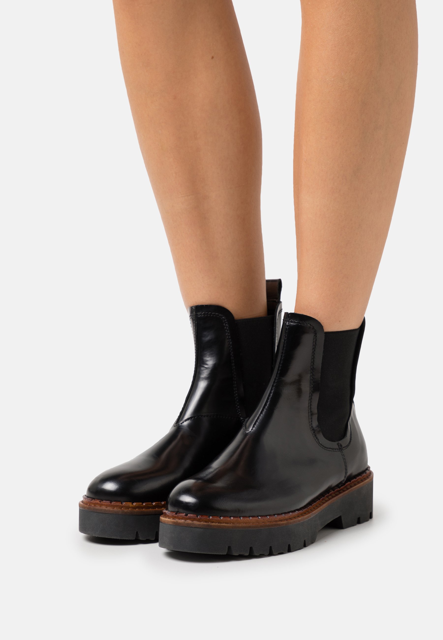 Scotch \u0026 Soda OLIVINE - Enkellaarsjes met plateauzool - black/zwart -  Zalando.nl