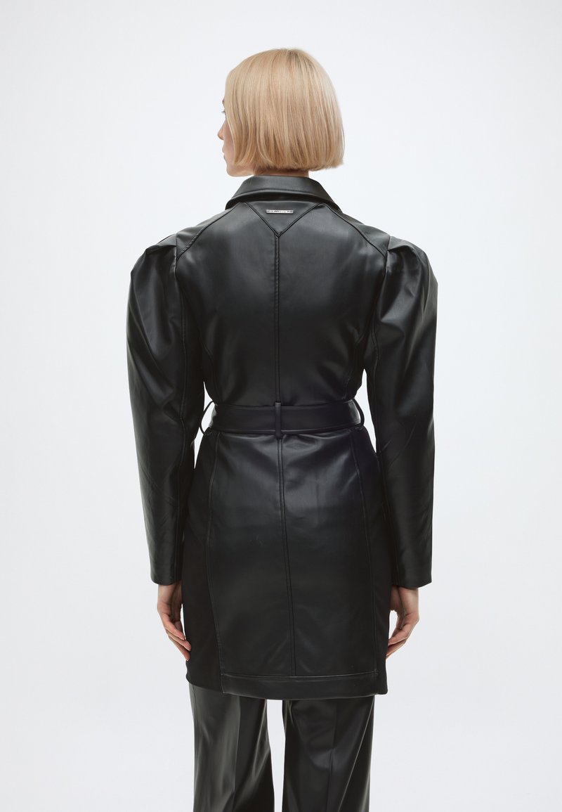 KARL LAGERFELD FAUX LEATHER BIKER DRESS - Day dress - black - Zalando.ie