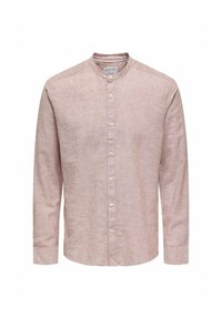 Springfield Camicia Uomo Daily Refresh, Maniche Lunghe, Collo Mao, Vestibilità Strutturata, Cotone Facile Da Curare, Colore Unito