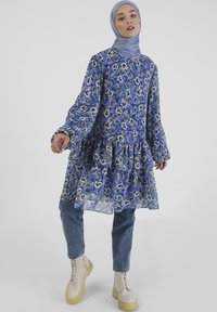 SAXE-FLORAL-CREW NECK -BENIN - Tunikaer - dark blue