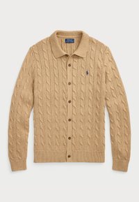 CABLE-KNIT CARDIGAN - Kardigán - camel melange