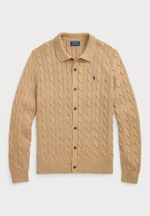 Polo Ralph Lauren CABLE-KNIT CARDIGAN - Gilet - camel melange