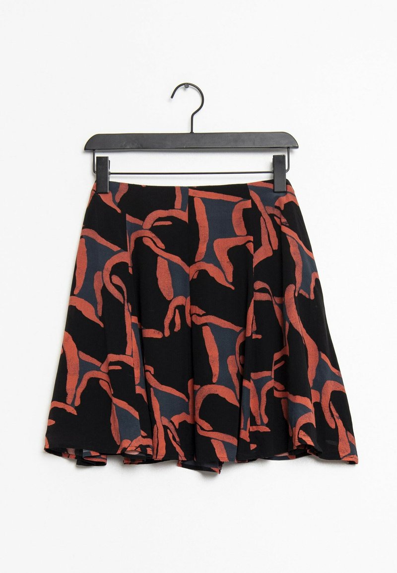 PS Paul Smith A-lijn rok - black/orange/dark grey