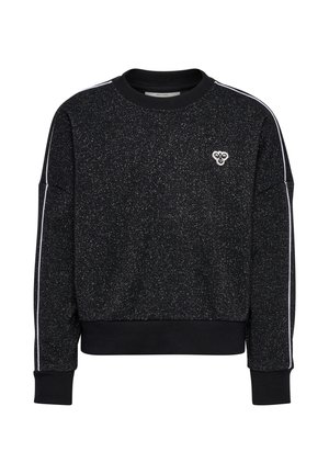 LOOSE GLITTER CREWNECK - Sweater - black