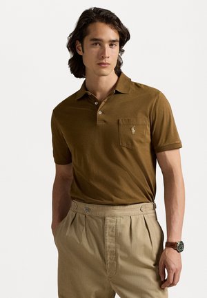 CLASSIC FIT JERSEY POCKET POLO SHIRT - Polo shirt - nature brown