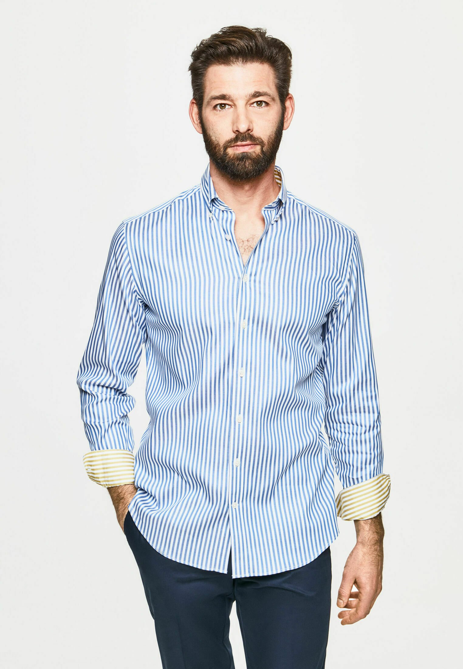Hackett London Camisa - sky/yellow/blanco - Zalando.es