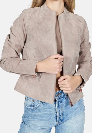 Leren jas - taupe