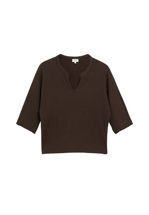 s.Oliver, T-SHIRT - Langarmshirt - dunkelbraun
