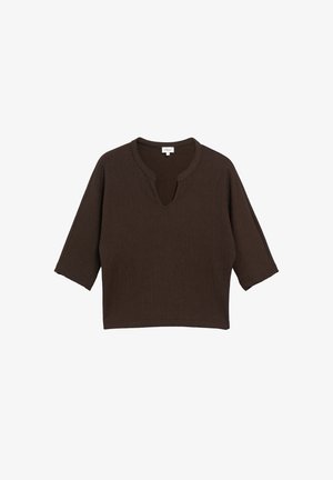 s.Oliver, T-SHIRT - Longsleeve - dunkelbraun