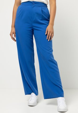 HIGHWAIST WEITES BEIN TEILELASTISCHER BUND - Trousers - royal blue