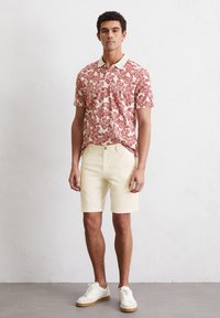 Marc O'Polo SHORTSLEEVE STRUCTURED QUALITY WITH ALLOVER PRINT - Poloshirt - multi  gray silk