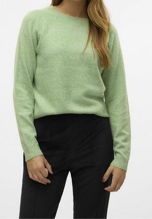 Pullover - mottled light green