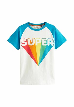 Little Bird SHORT SLEEVE RAGLAN COLOURFUL - REGULAR FIT - T-Shirt print - ecru aqua