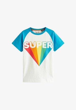 Little Bird SHORT SLEEVE RAGLAN COLOURFUL - REGULAR FIT - T-Shirt print - ecru aqua