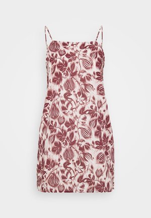 Desmond & Dempsey MINI SQUARE NIGHTIE - Camisón - cream/burgundy