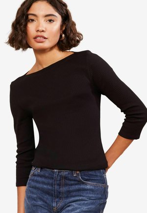 Friends Like These REGULAR FIT 3/4 SLEEVE BOAT NECK - Pitkähihainen paita - black