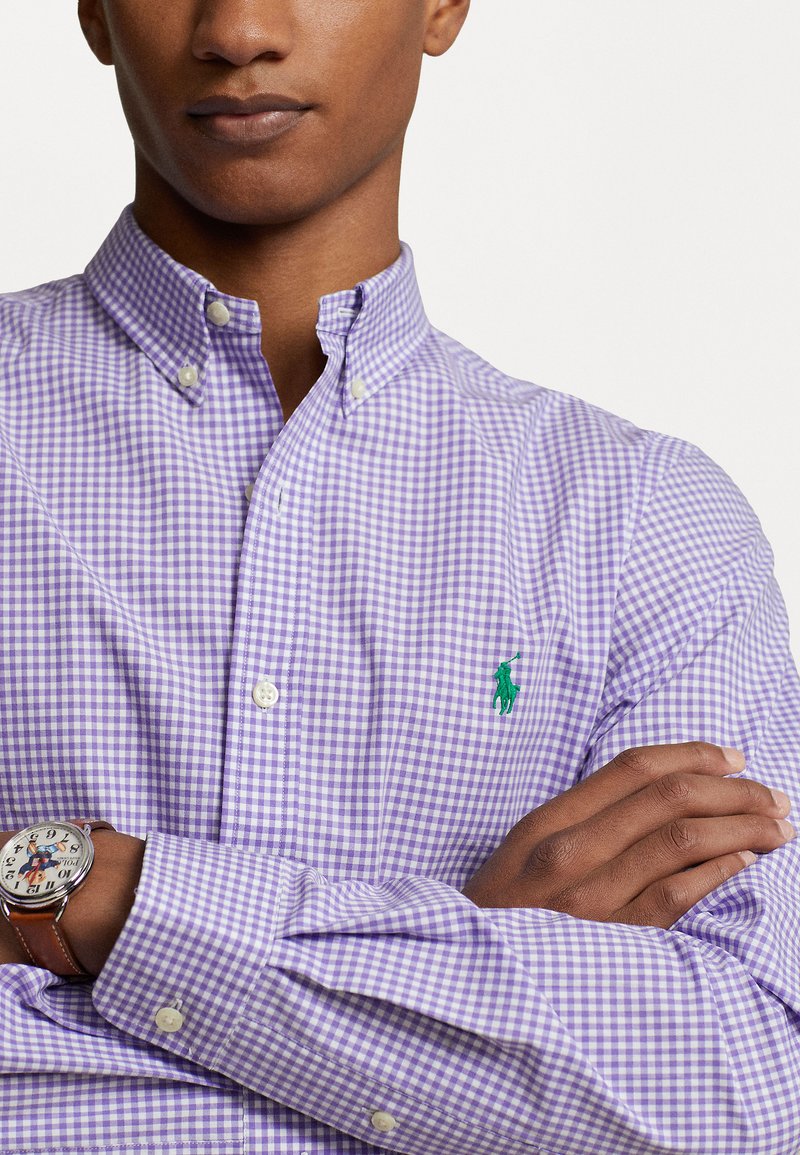 ralph lauren purple gingham shirt