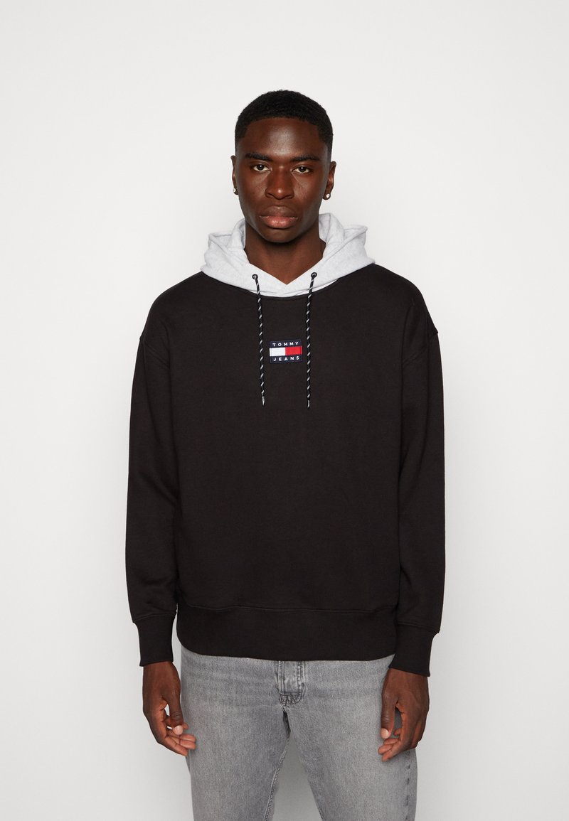 Tommy Jeans MIX MEDIA HOODIE Hoodie black Zalando.co.uk