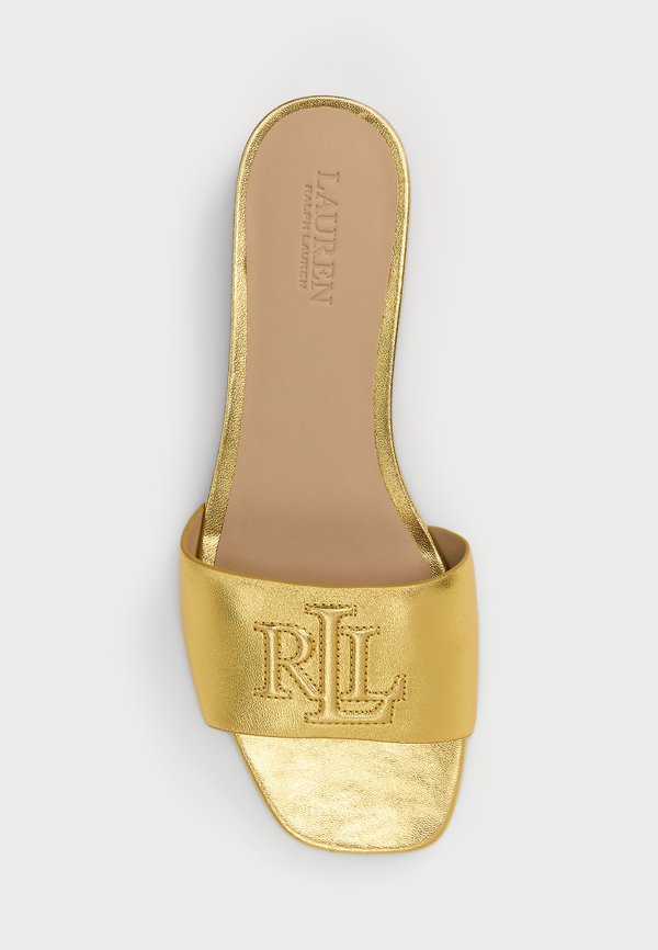 EVERLEY METALLIC LEATHER SLIDE SANDAL - Mules - modern gold4